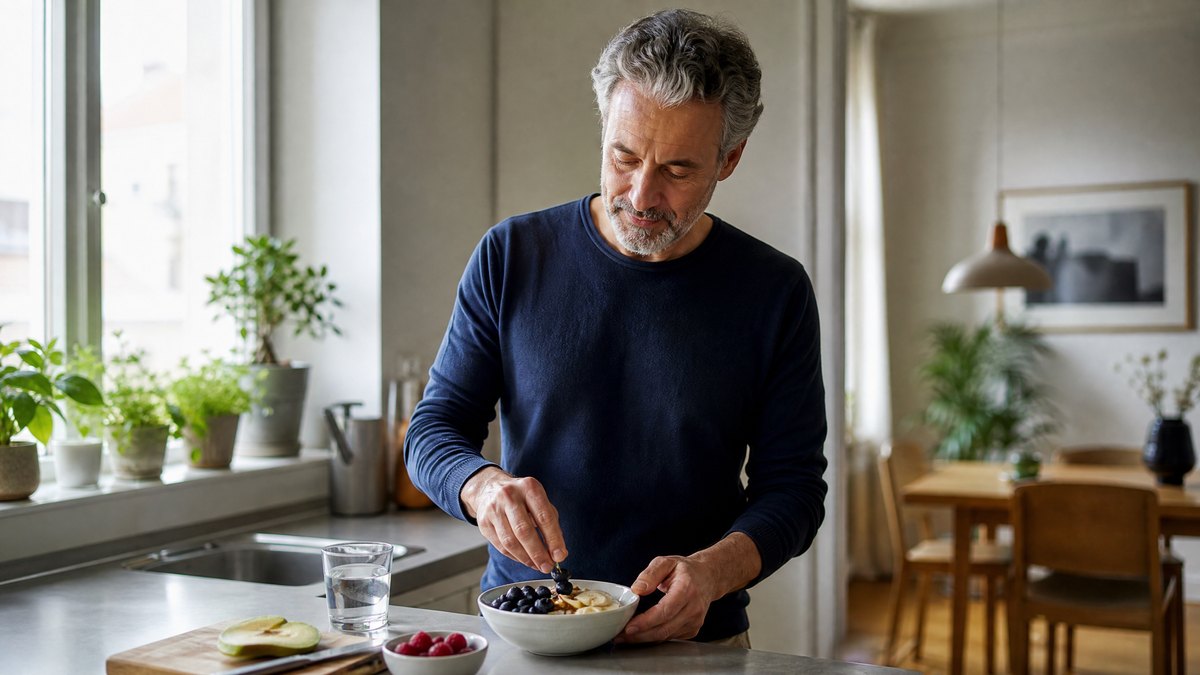 Tägliche Routine: Kapseln zum Frühstück mit einem Glas Wasser einnehmen